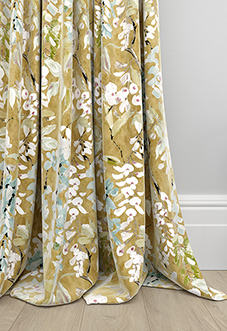 Wisteria, Ochre - Made to Measure Curtains